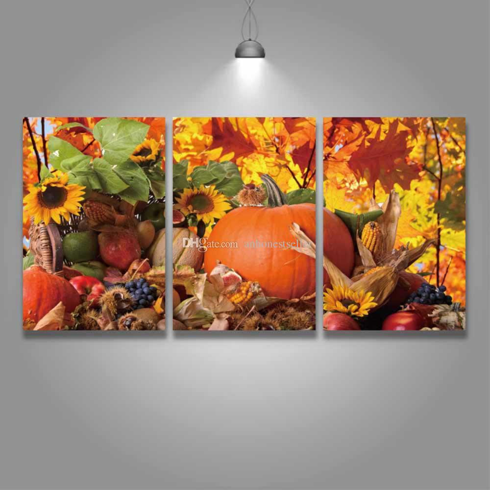 Thanksgiving Wall Art
 2018 3 Panel HD Prints Canvas Wall Art Thanksgiving Day