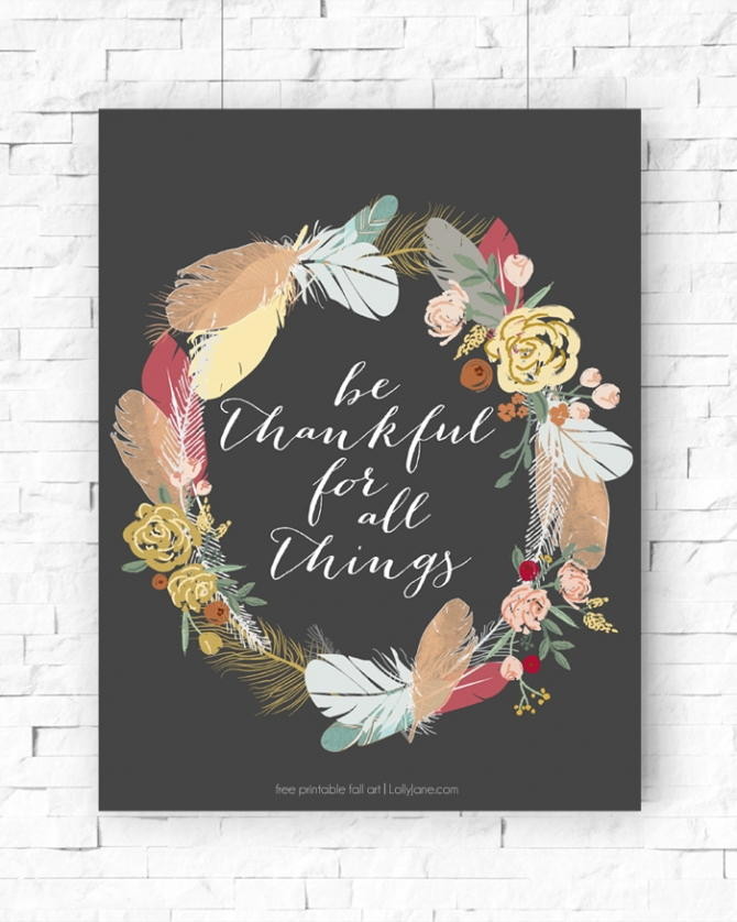 Thanksgiving Wall Art
 Thanksgiving DIY Wall Decor