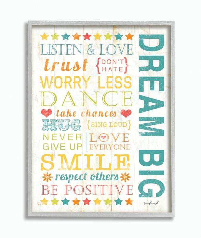 The Kids Room By Stupell
 The Kids Room by Stupell Dream Big Typography Framed Wall