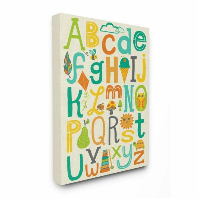 The Kids Room By Stupell
 The Kids Room by Stupell Teal Orange and Green Alphabet