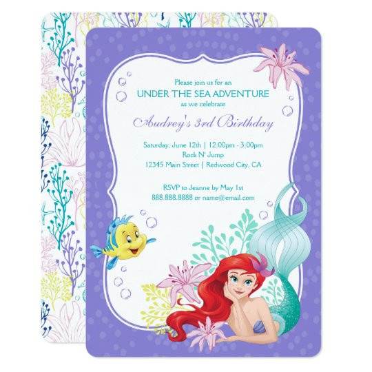 The Little Mermaid Birthday Invitations
 The Little Mermaid