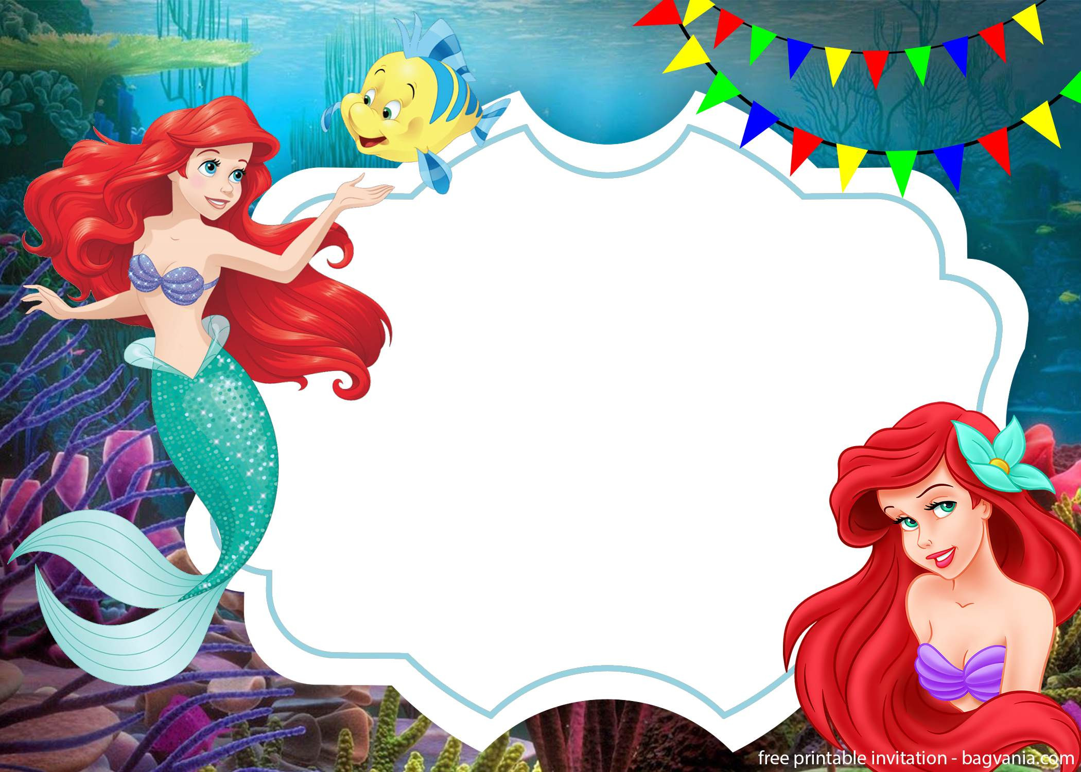 The Little Mermaid Birthday Invitations
 FREE Ariel the Little Mermaid with invitation