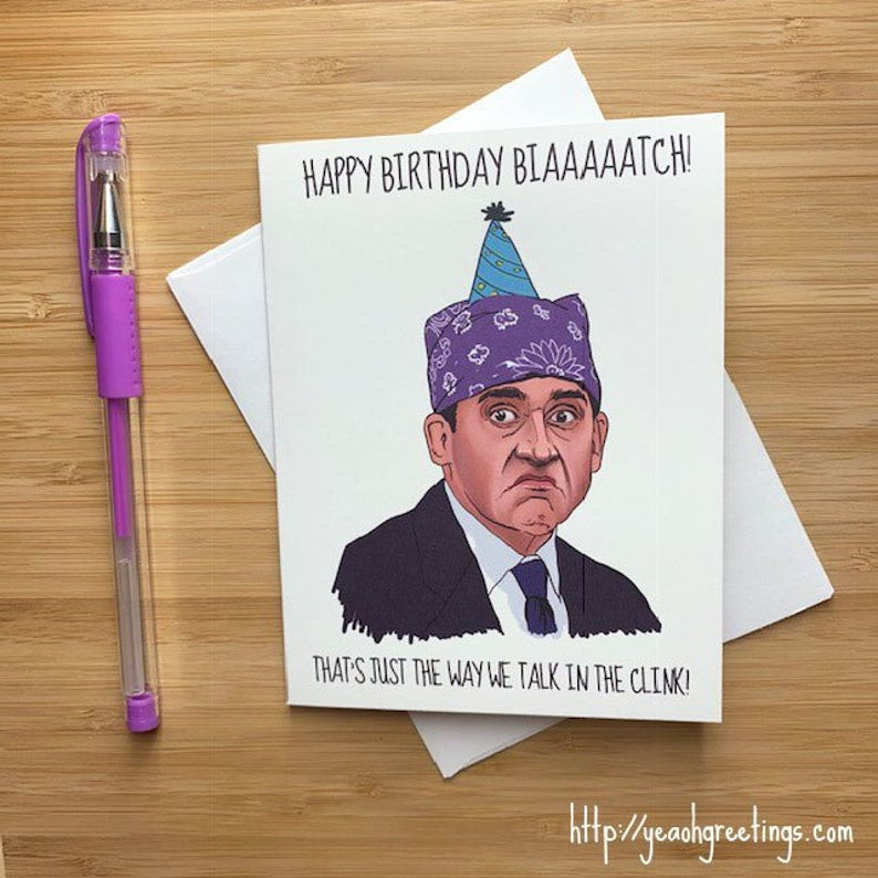 The Office Birthday Cards
 Funny Prison Mike Birthday Card The fice Birthday Funny