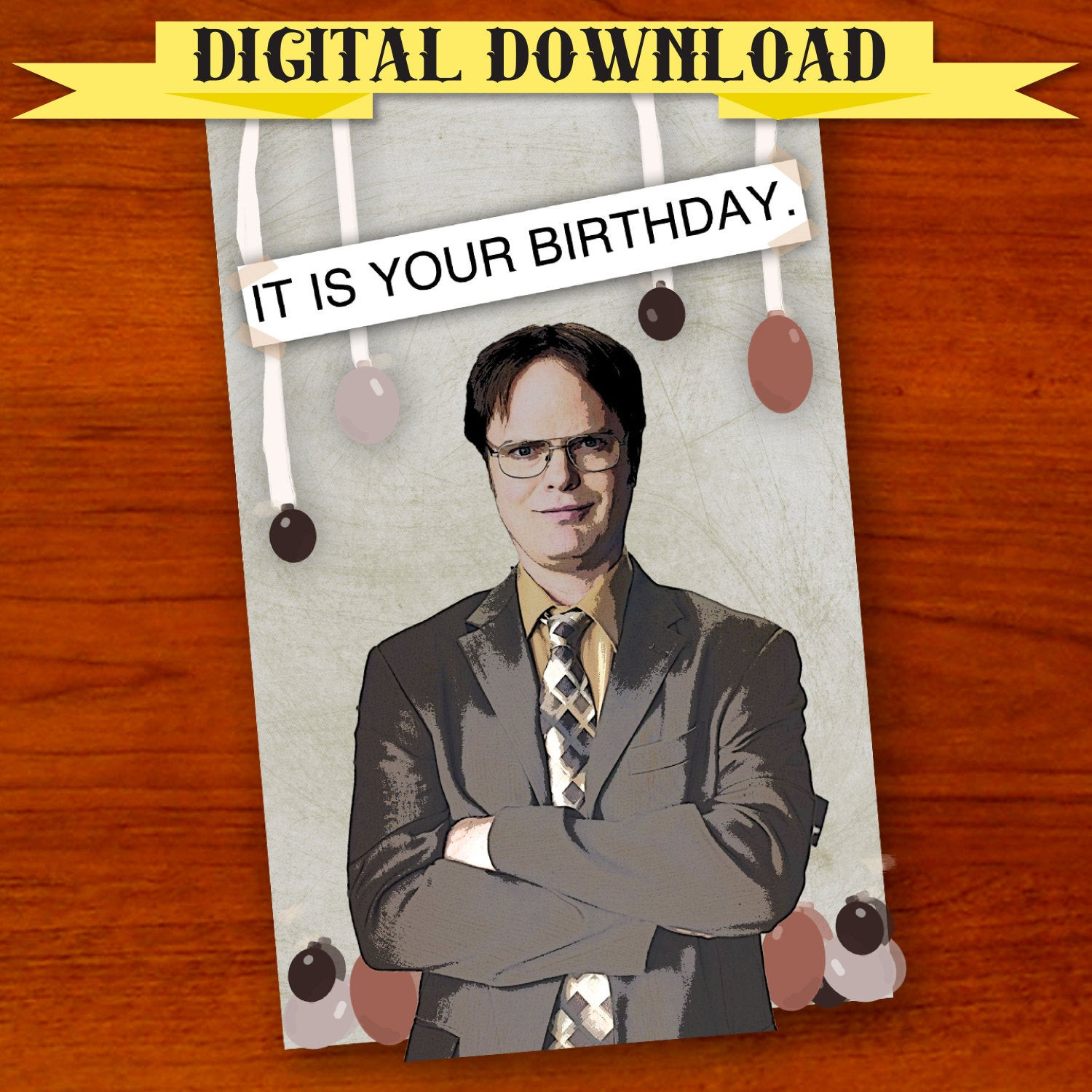 The Office Birthday Cards
 Dwight Schrute The fice Birthday Card Digital Download