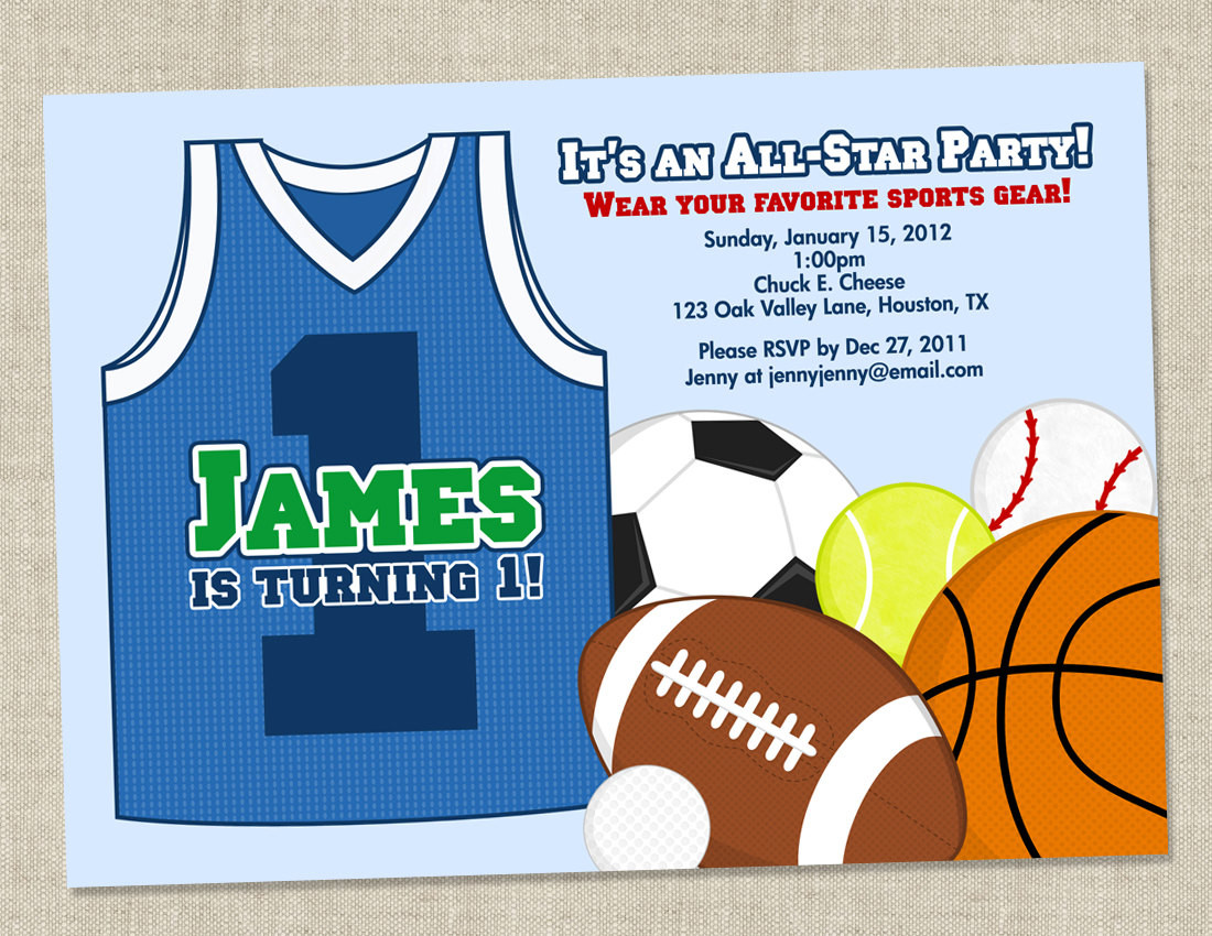 Themed Birthday Party Invitations
 Sports Themed Birthday Party Invitations