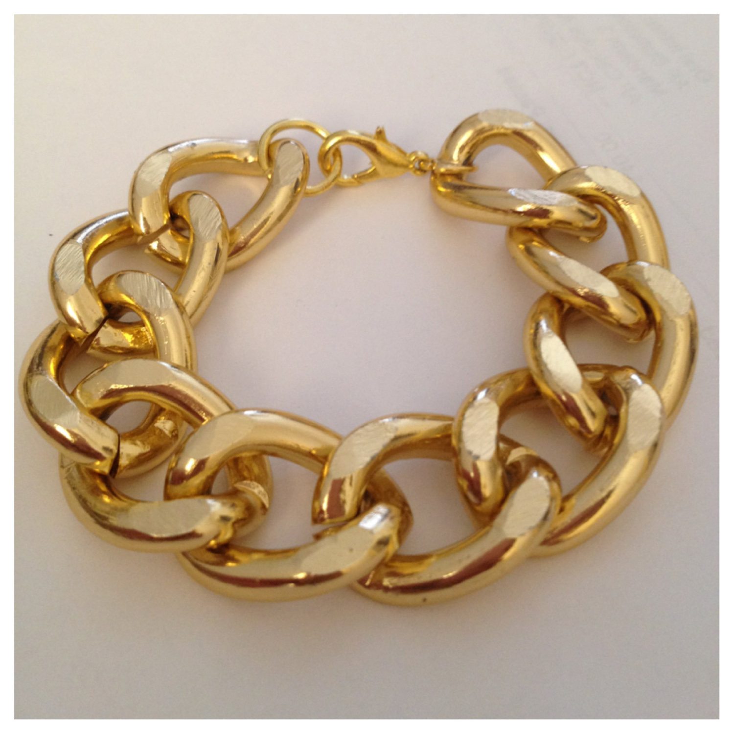 Thick Gold Bracelet
 Chunky Gold Chain Bracelet