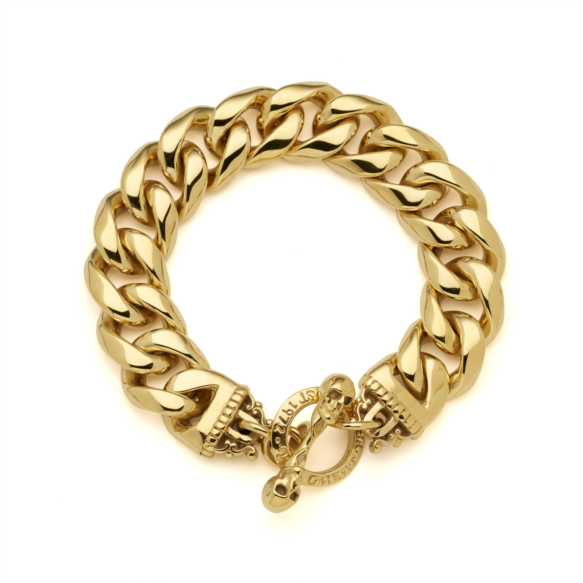 Thick Gold Bracelet
 9ct Gold Thick Link Bracelet – The Great Frog