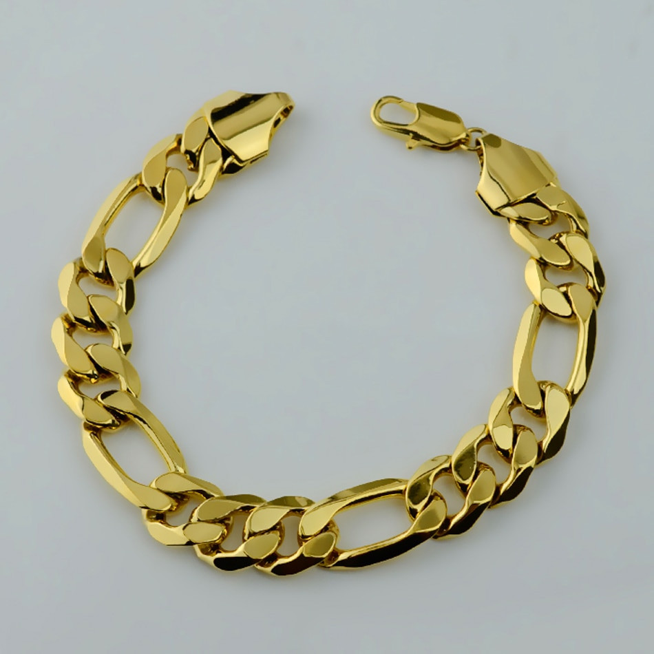 Thick Gold Bracelet
 Aliexpress Buy Anniyo 21 5CM Men Bracelet Thick