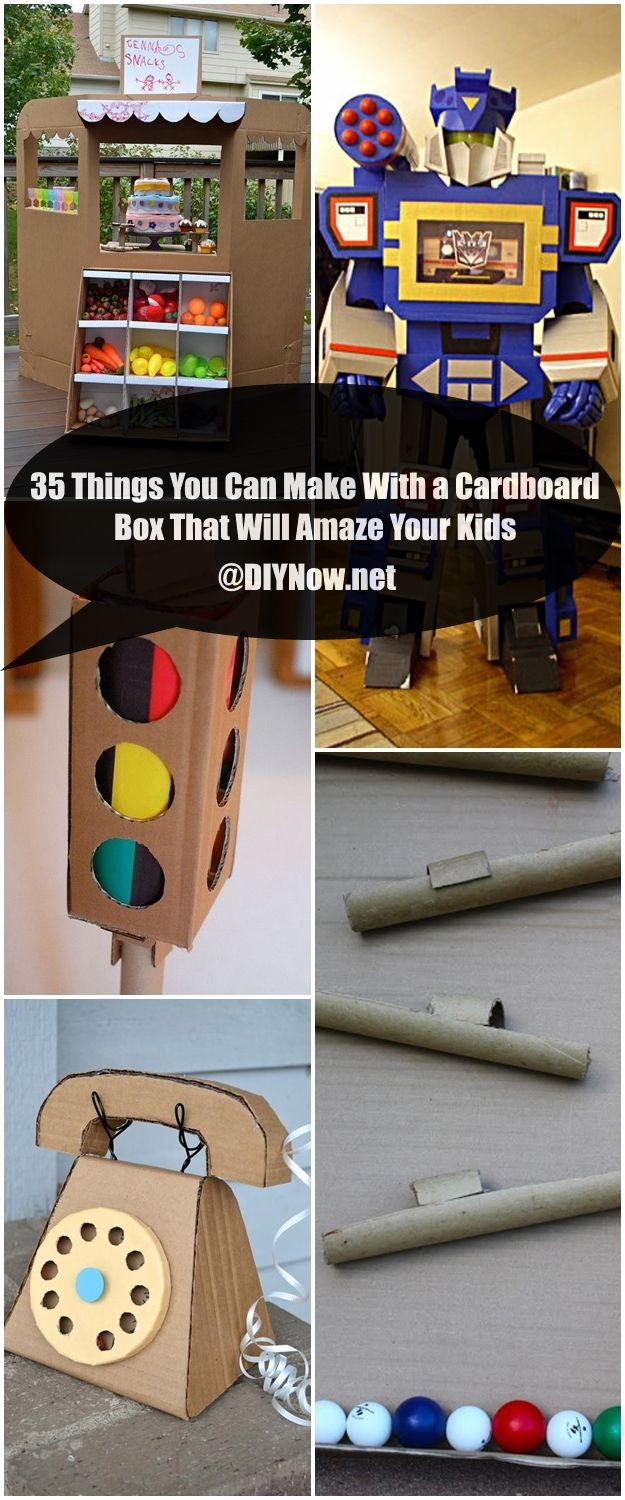 Things Kids Can Make
 35 Things You Can Make With a Cardboard Box That Will