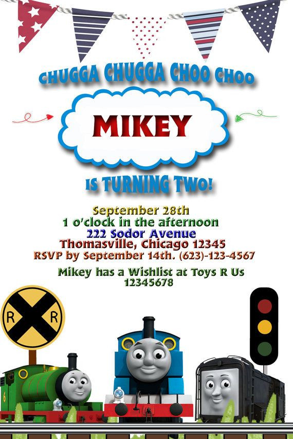 Thomas And Friends Birthday Invitations
 Thomas and Friends Birthday Invitation Digital by