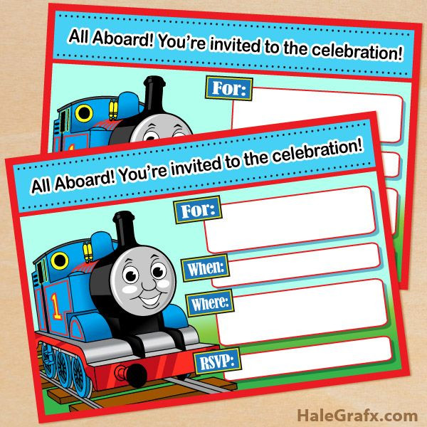 Thomas And Friends Birthday Invitations
 FREE Printable Thomas the Tank Engine Birthday Invitation