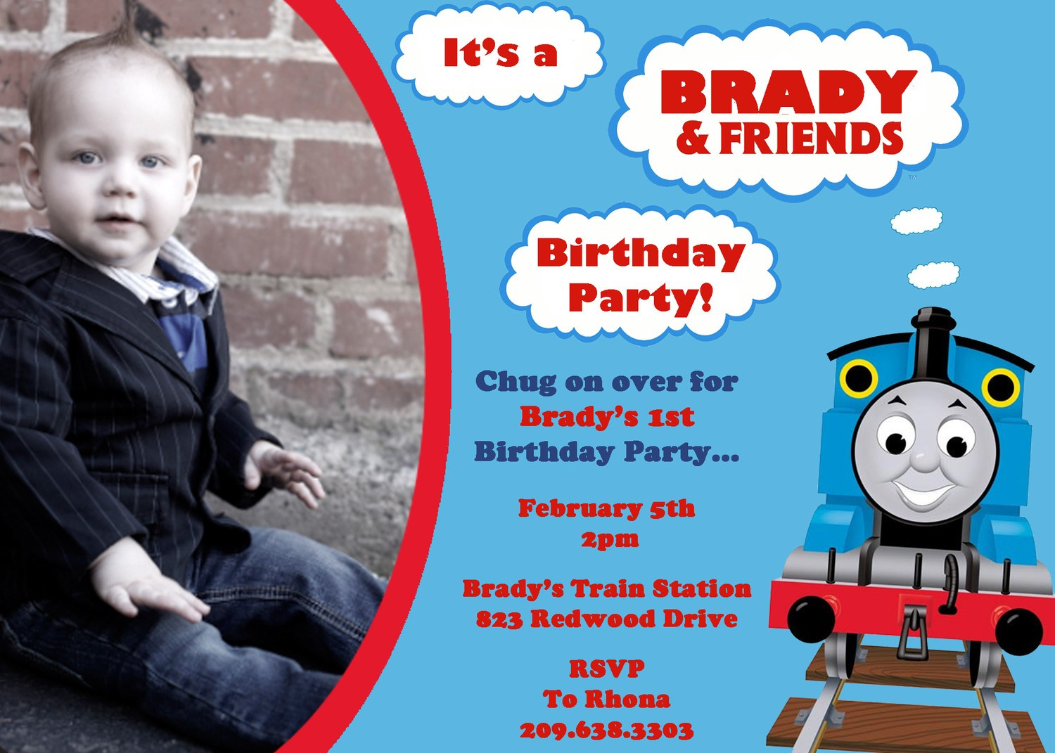 Thomas And Friends Birthday Invitations
 Thomas The Tank Engine Birthday Invitations