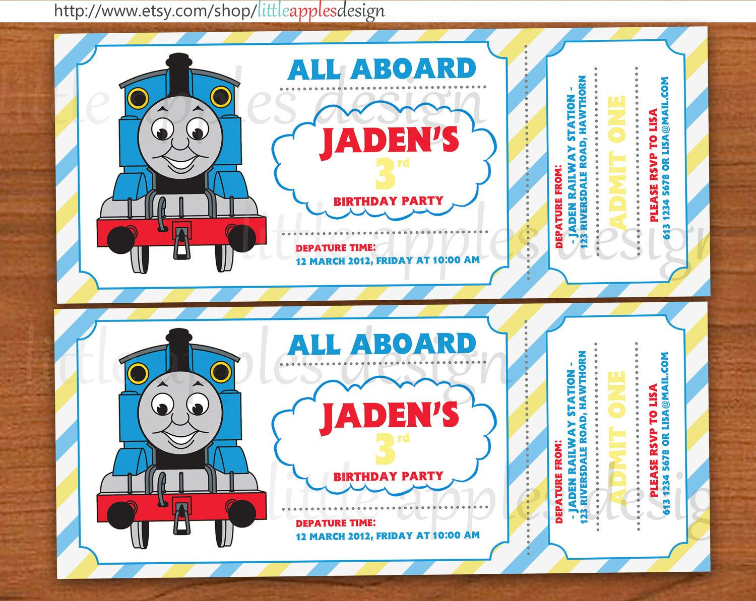 Thomas And Friends Birthday Invitations
 Now in Shop Thomas and Friends Custom Party Printable