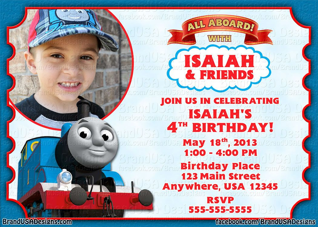 Thomas And Friends Birthday Invitations
 Thomas the Train Water Bottle Label