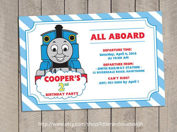 Thomas And Friends Birthday Invitations
 Thomas Train Invitation Thomas Invitation Thomas Birthday