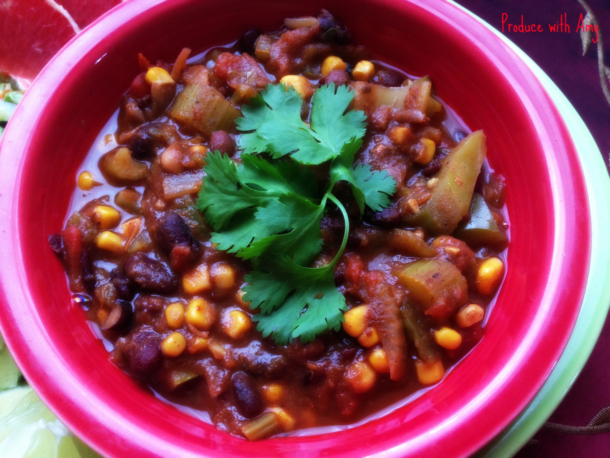 Three Bean Vegetarian Chili
 Three Bean Ve arian Chili