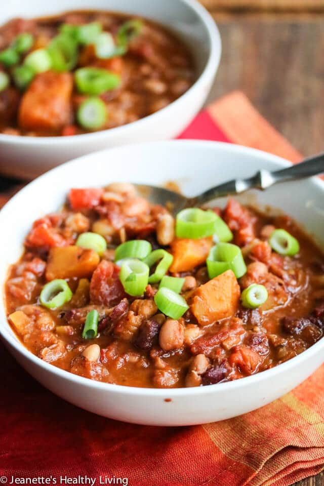 Three Bean Vegetarian Chili
 Three Bean Butternut Squash Ve arian Chili Recipe