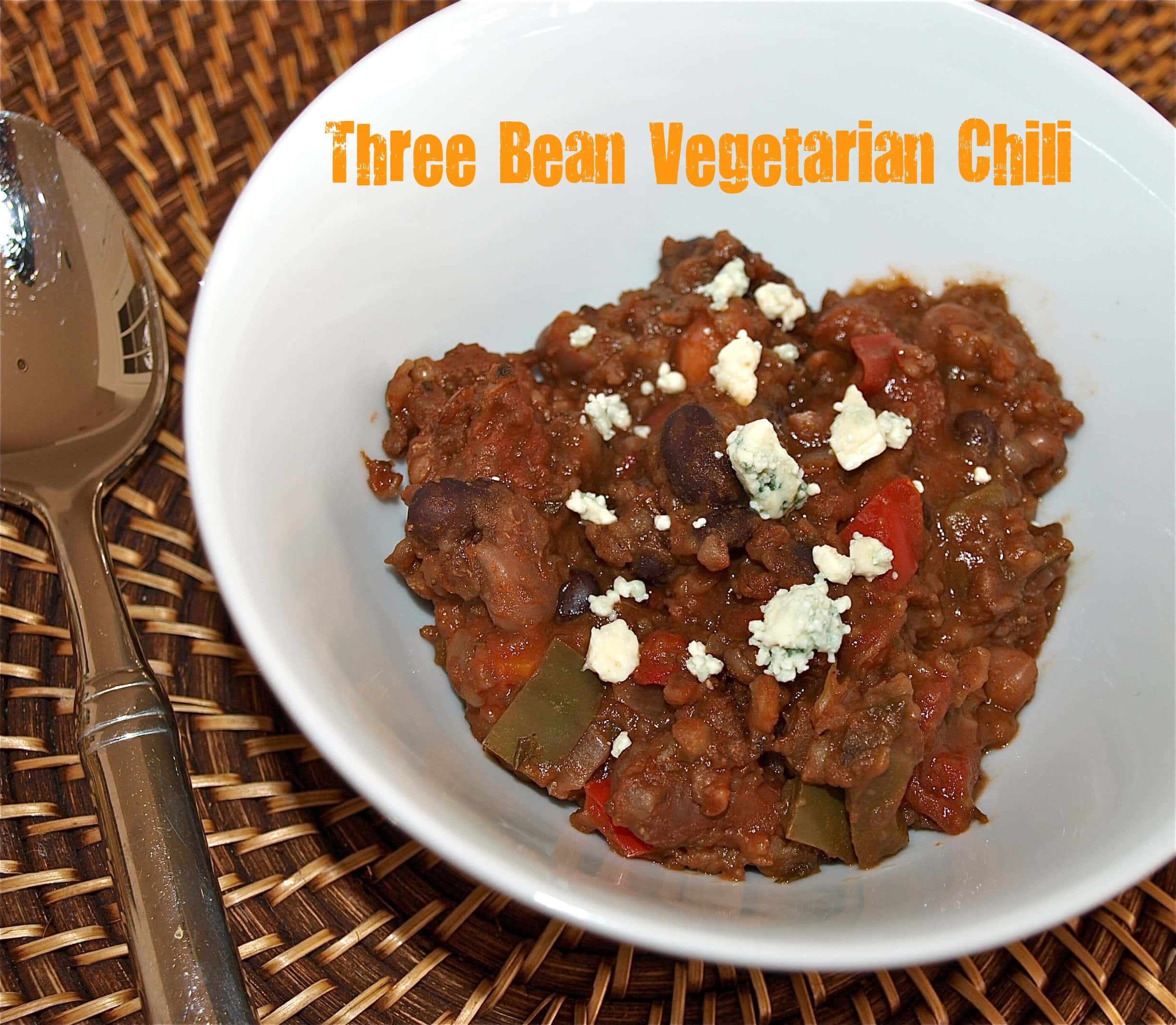 Three Bean Vegetarian Chili
 Three Bean Ve arian Chili in the Slow Cooker Happy