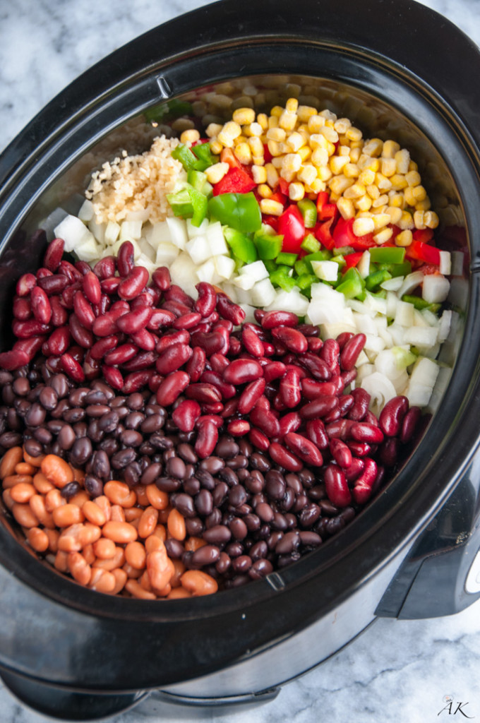 Three Bean Vegetarian Chili
 Slow Cooker Three Bean Chili Aberdeen s Kitchen