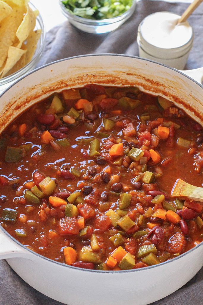 Three Bean Vegetarian Chili
 Vegan Three Bean Chili