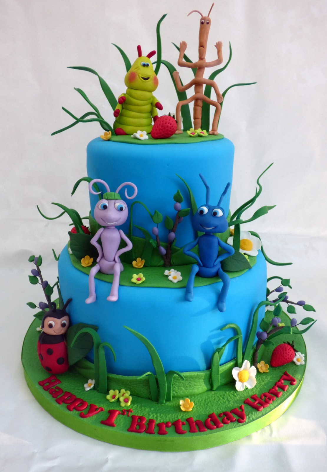 Tiered Birthday Cakes
 2 Tier Bugs Life Birthday Cake Susie s Cakes