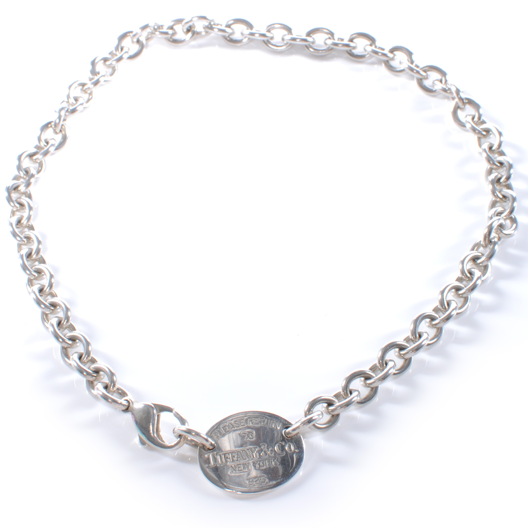Tiffany Silver Necklace
 TIFFANY & CO Sterling Silver Return to Tiffany Oval Tag