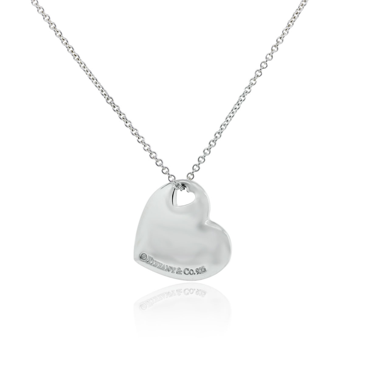 Tiffany Silver Necklace
 Tiffany & Co Sterling Silver Heart Pendant Necklace