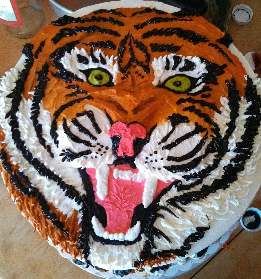 Tiger Birthday Cake
 Frosted Art Tiger Cake by Leah