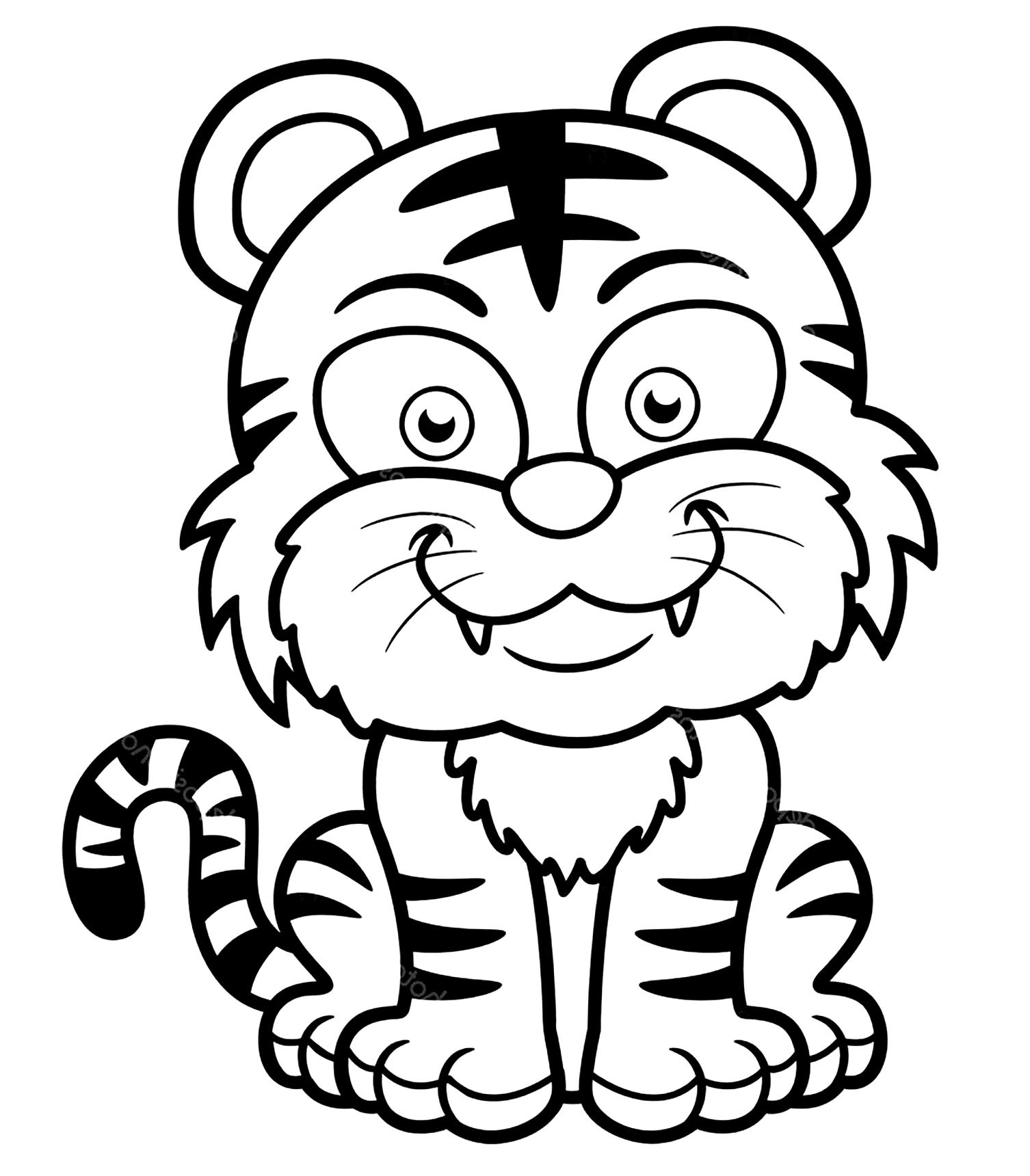Tiger Coloring Pages For Kids
 Tigers free to color for children Tigers Kids Coloring Pages