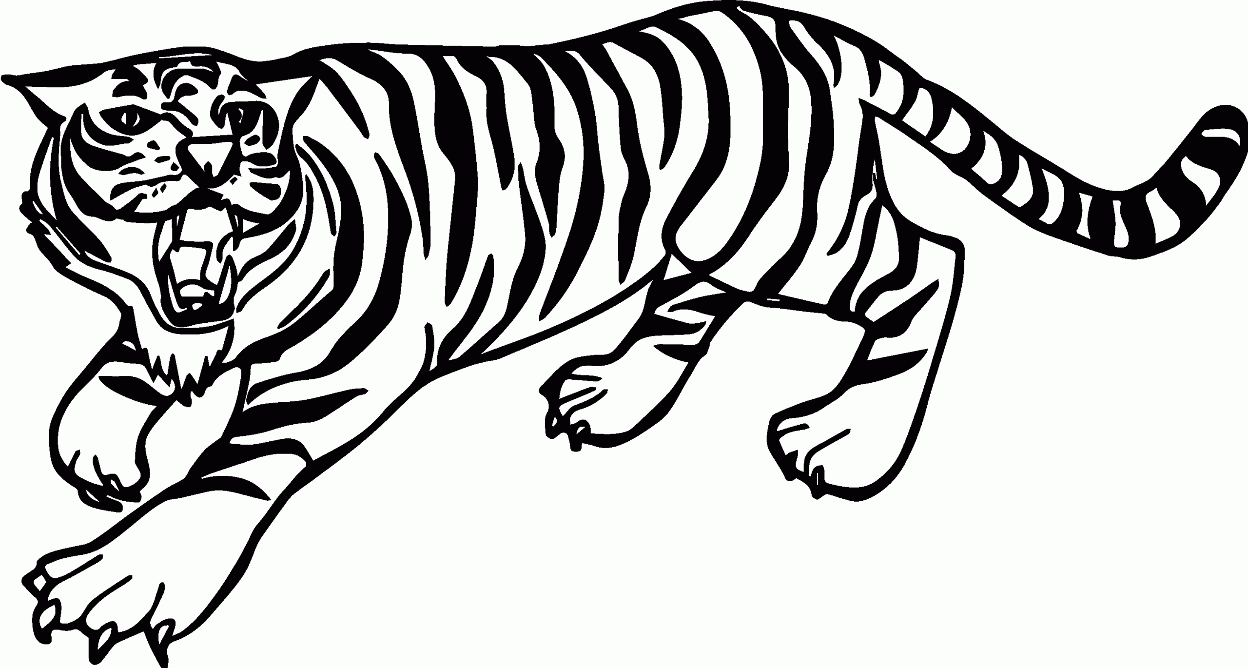 Tiger Coloring Pages For Kids
 Angry Tiger Coloring Pages