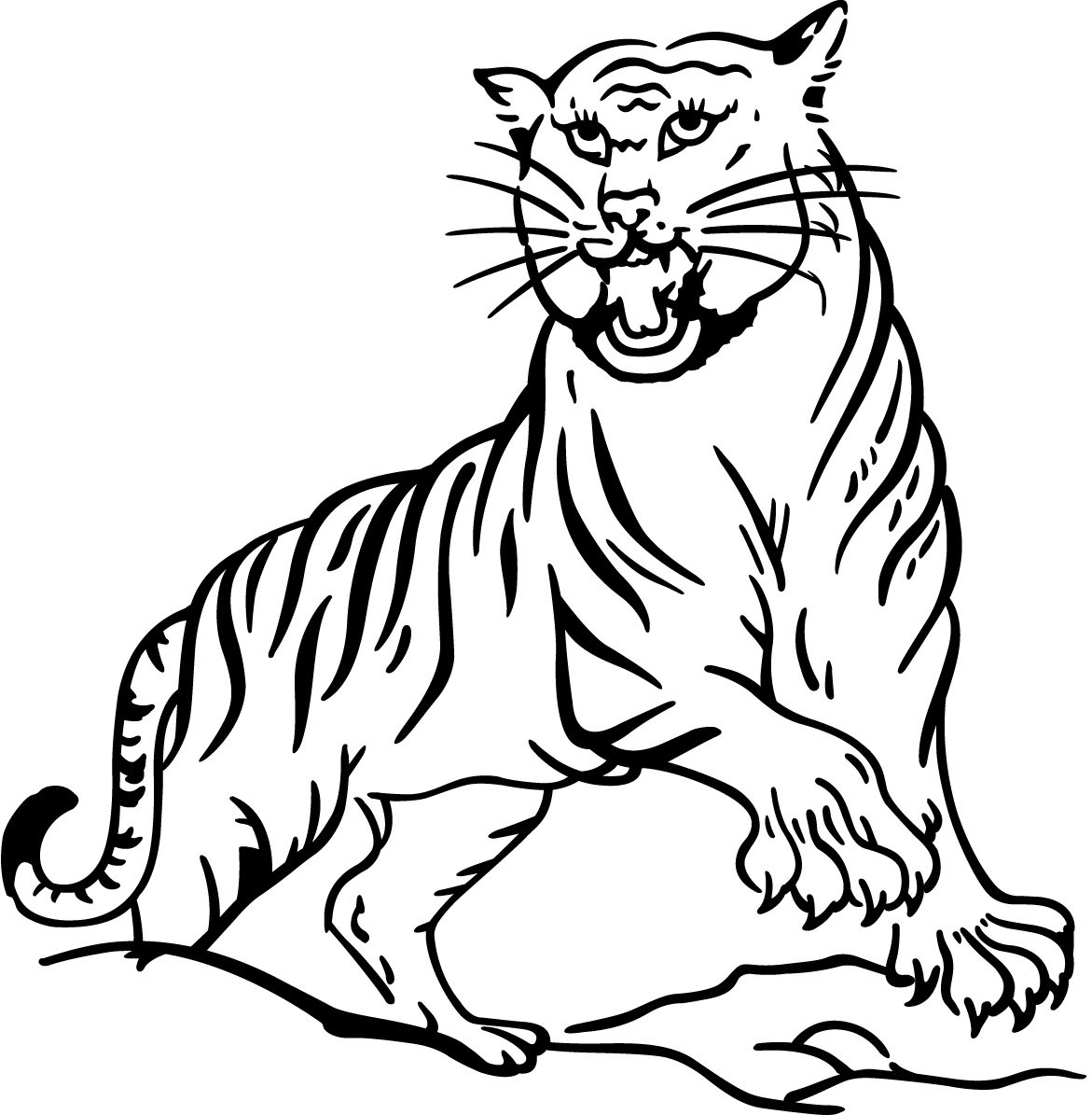 Tiger Coloring Pages For Kids
 Free Printable Animal tiger Coloring Pages