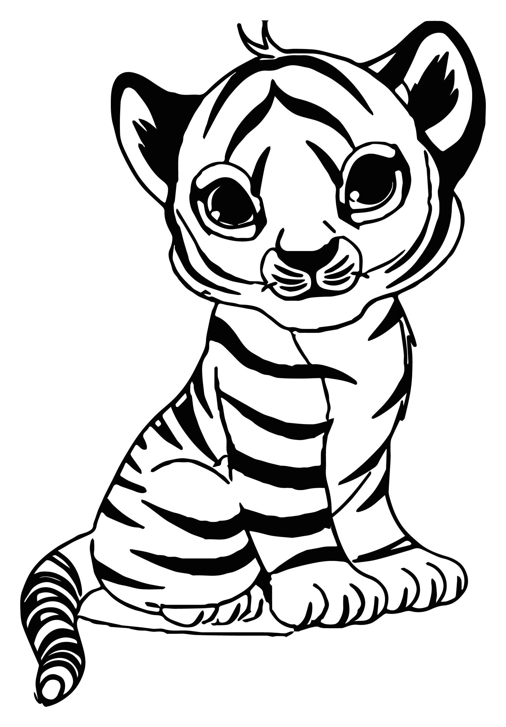 Tiger Coloring Pages For Kids
 Tigers to print for free Tigers Kids Coloring Pages
