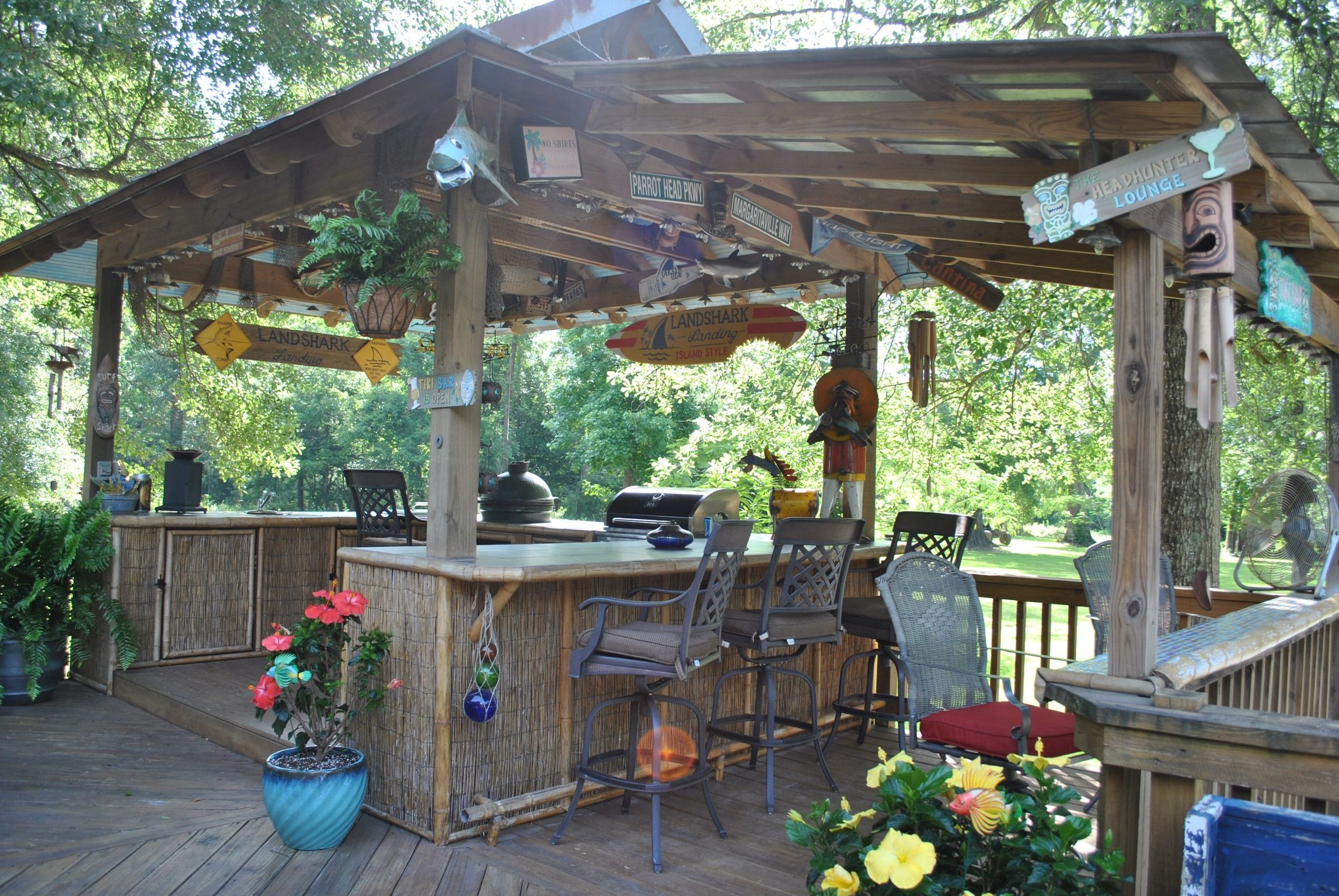 Tiki Paradise In Your Backyard
 Back Yard Bar Back Yard Tiki Bars Outdoor