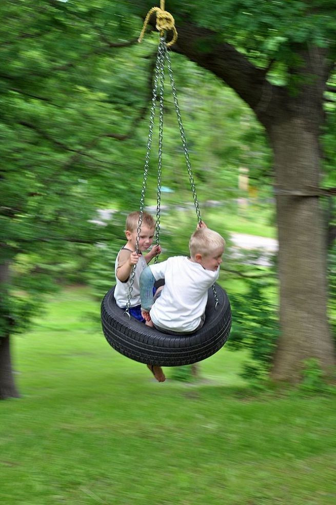 Tire Swing For Kids
 DIY Old Fashioned Tire Swing