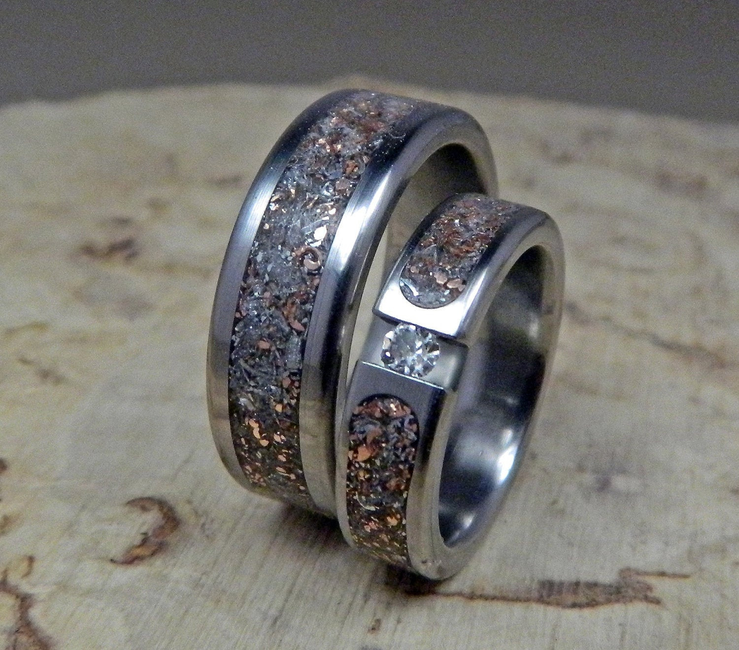 Titanium Wedding Band Sets
 Wedding Rings Titanium Rings Wedding Band Set His and Hers