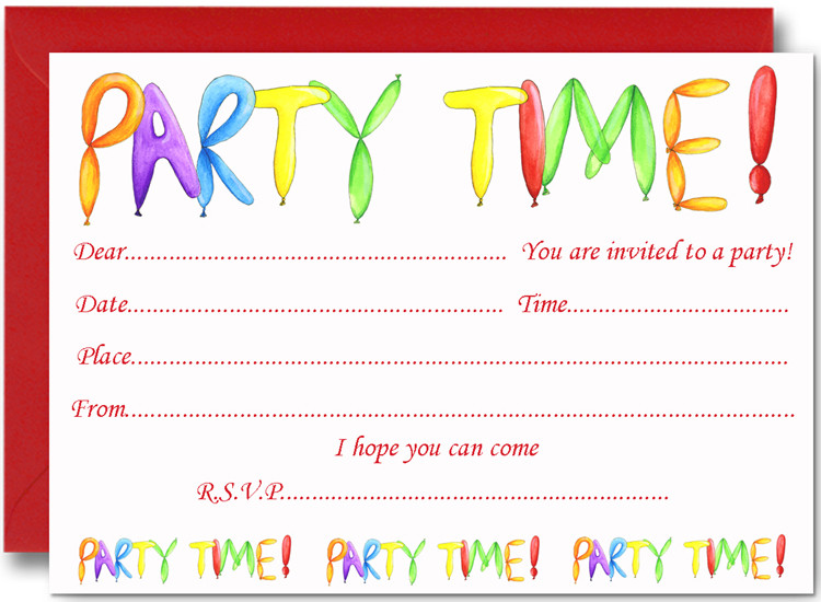 Toddler Birthday Invitations
 FREE Birthday Party Invites for Kids – FREE Printable