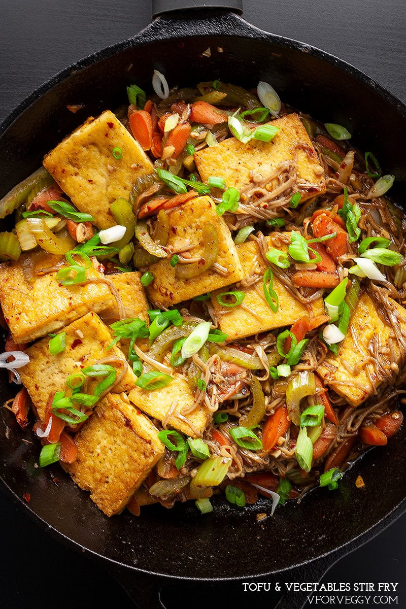 Tofu Recipes Asian
 Easy Chinese Tofu & Ve ables Stir Fry Recipe