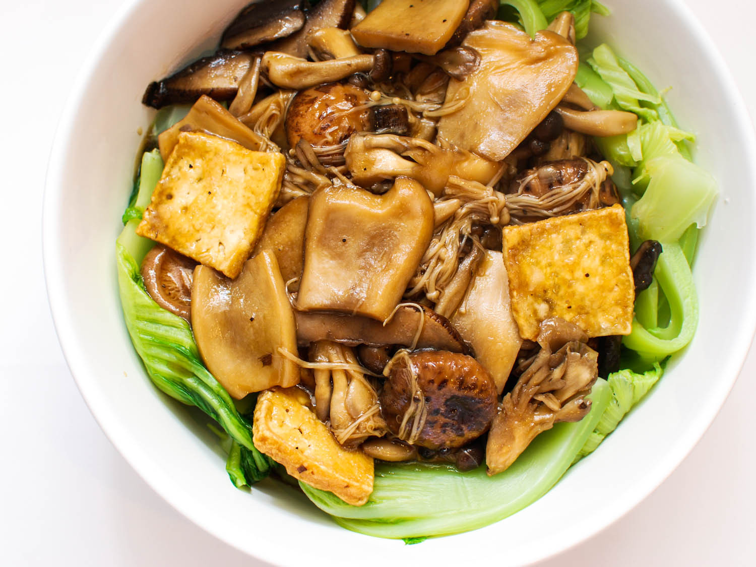 Tofu Recipes Asian
 Mushrooms and Tofu With Chinese Mustard Greens Recipe