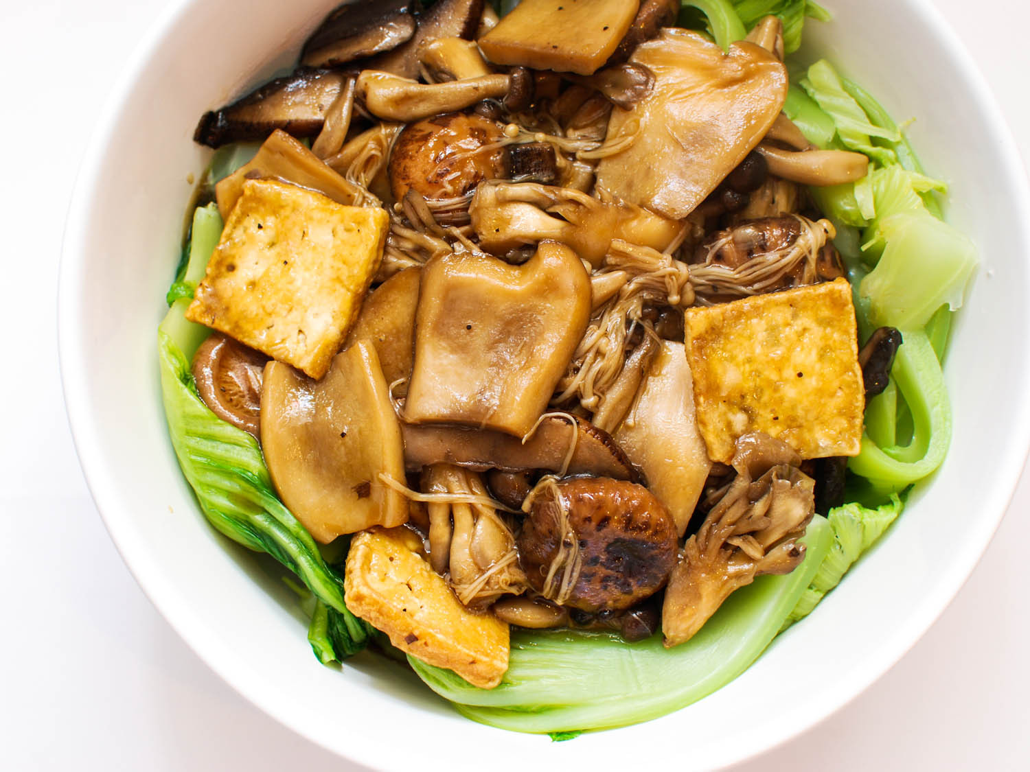 Tofu Recipes Chinese
 Mushrooms and Tofu With Chinese Mustard Greens Recipe