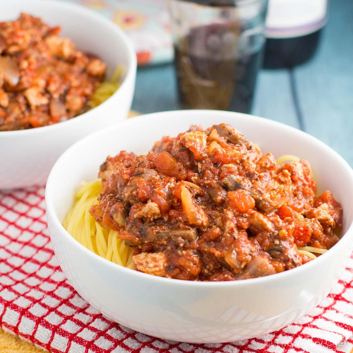 Tofu Spaghetti Sauce
 Hearty Ve arian Spaghetti Sauce with Tofu and Mushrooms