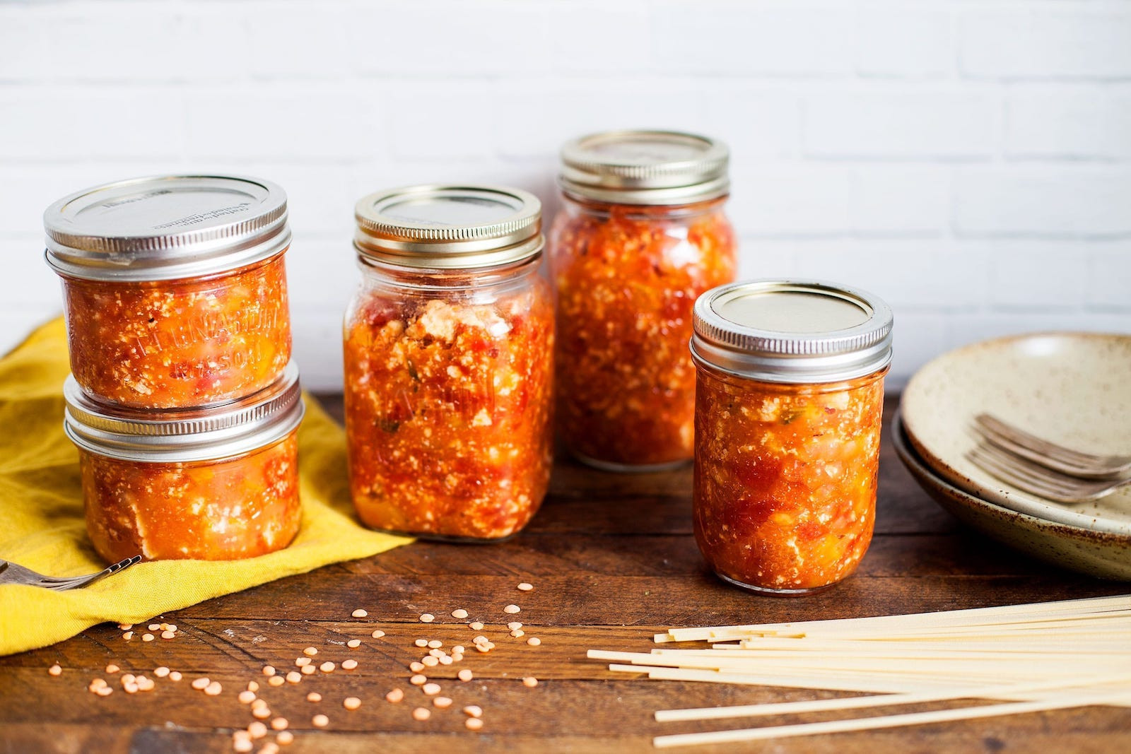 Tofu Spaghetti Sauce
 Tofu spaghetti sauce with coral lentils