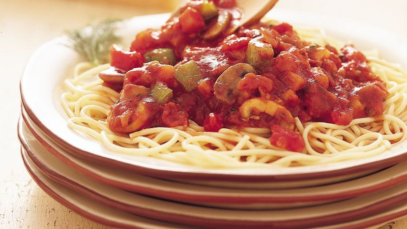 Tofu Spaghetti Sauce
 Ve able Spaghetti Sauce recipe from Betty Crocker