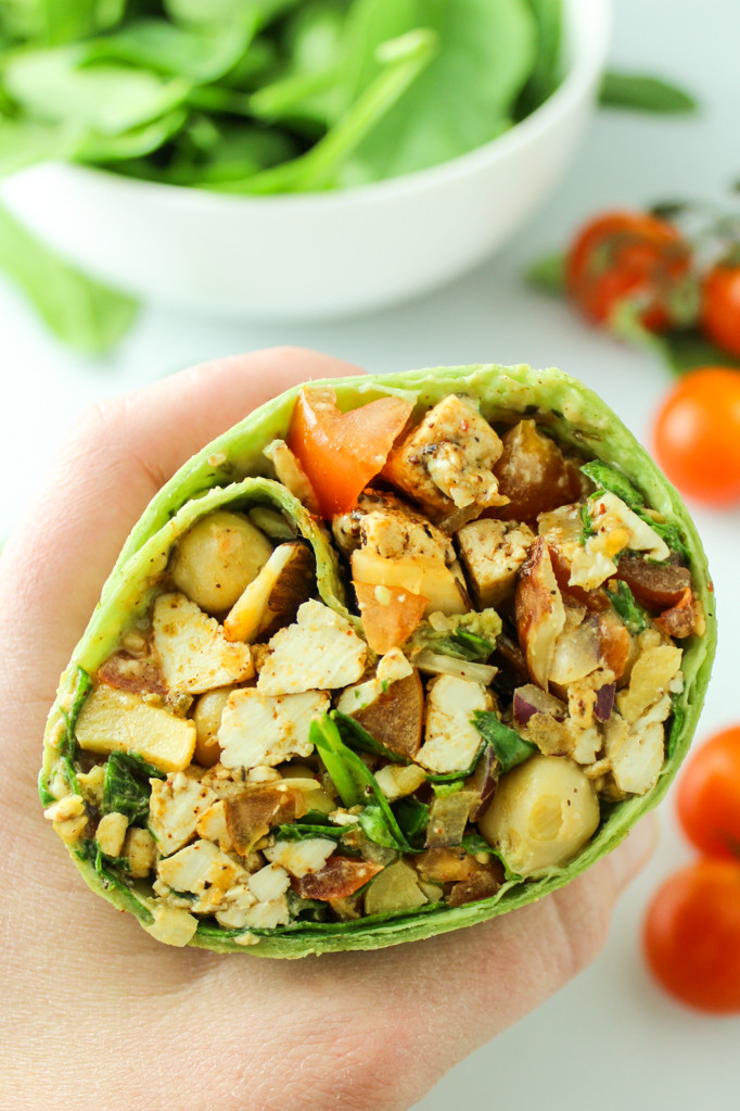 Tofu Wrap Recipes
 Green Goddess Tofu Wraps from The Fitchen