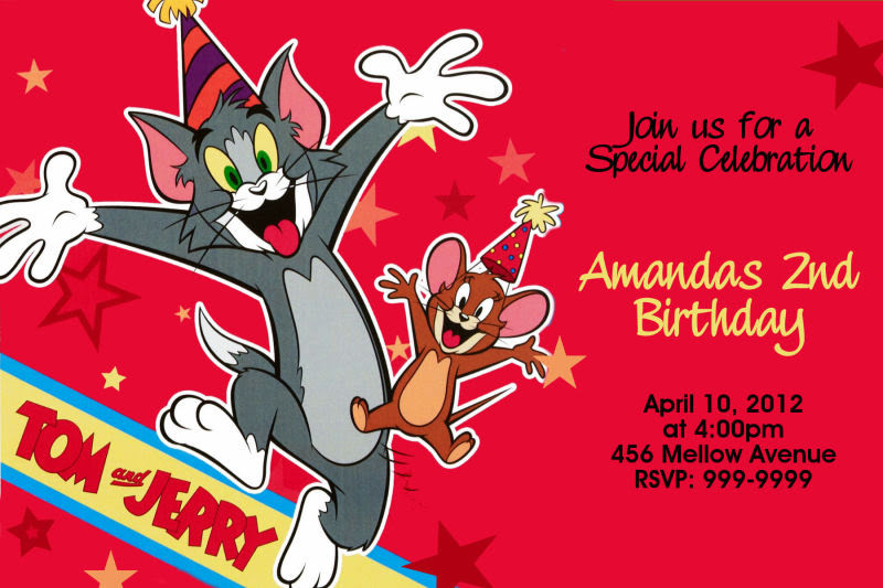 Tom And Jerry Birthday Party
 Tom and Jerry Birthday InvitationsFREE PRINTABLE Birthday