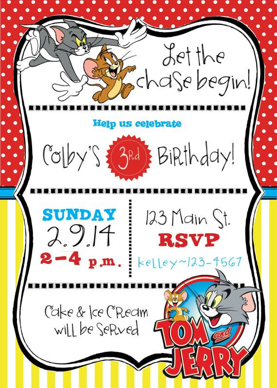 Tom And Jerry Birthday Party
 Tom & Jerry Themed Birthday Party by RAWkonversations on Etsy
