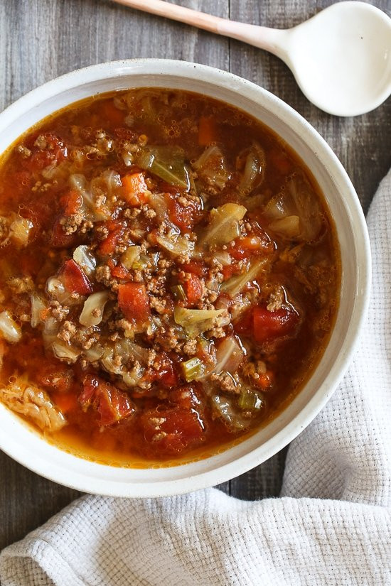 Tomato Beef Vegetable Soup
 Chunky Beef Cabbage and Tomato Soup Instant Pot or Stove