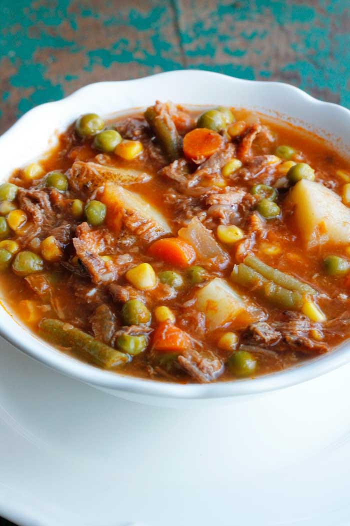 Tomato Beef Vegetable Soup
 My Mom’s Old Fashioned Ve able Beef Soup