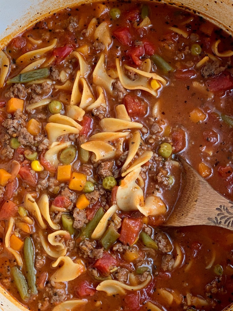 Tomato Beef Vegetable Soup
 Ve able Beef Noodle Soup To her as Family