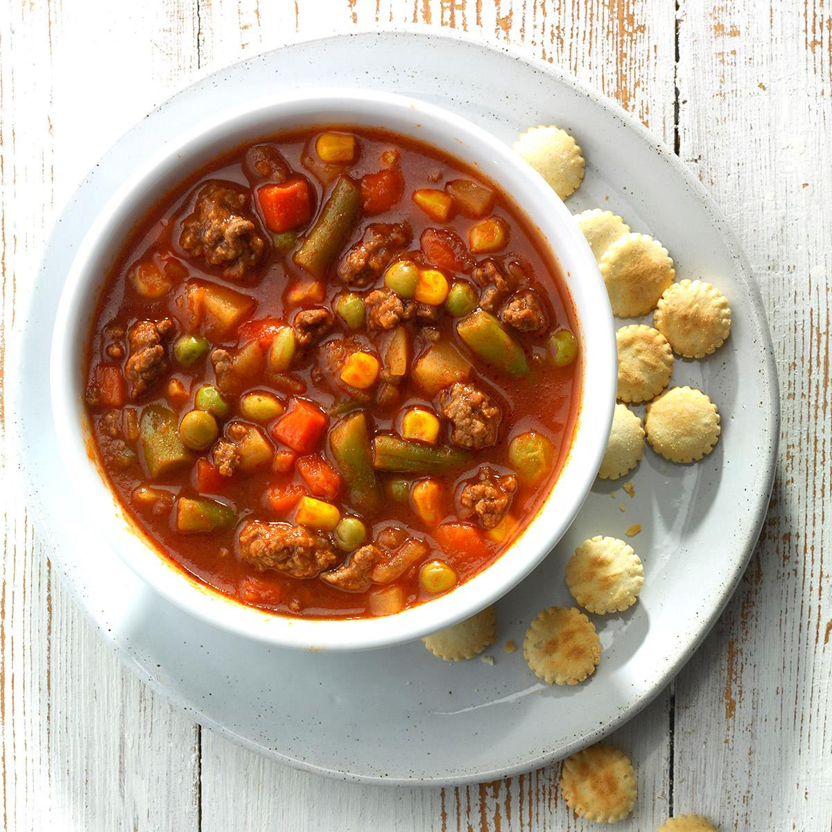 Tomato Beef Vegetable Soup
 Slow Cooked Beef Ve able Soup