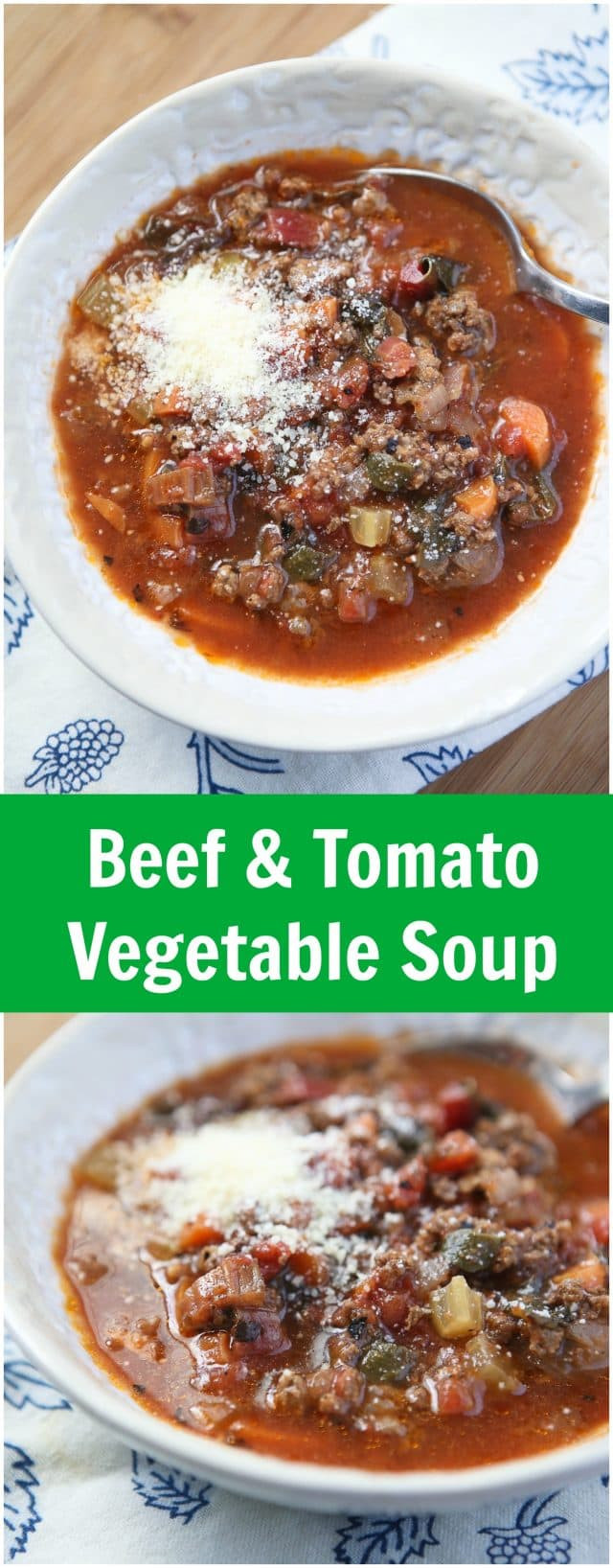 Tomato Beef Vegetable Soup
 Beef and Tomato Ve able Soup Aggie s Kitchen